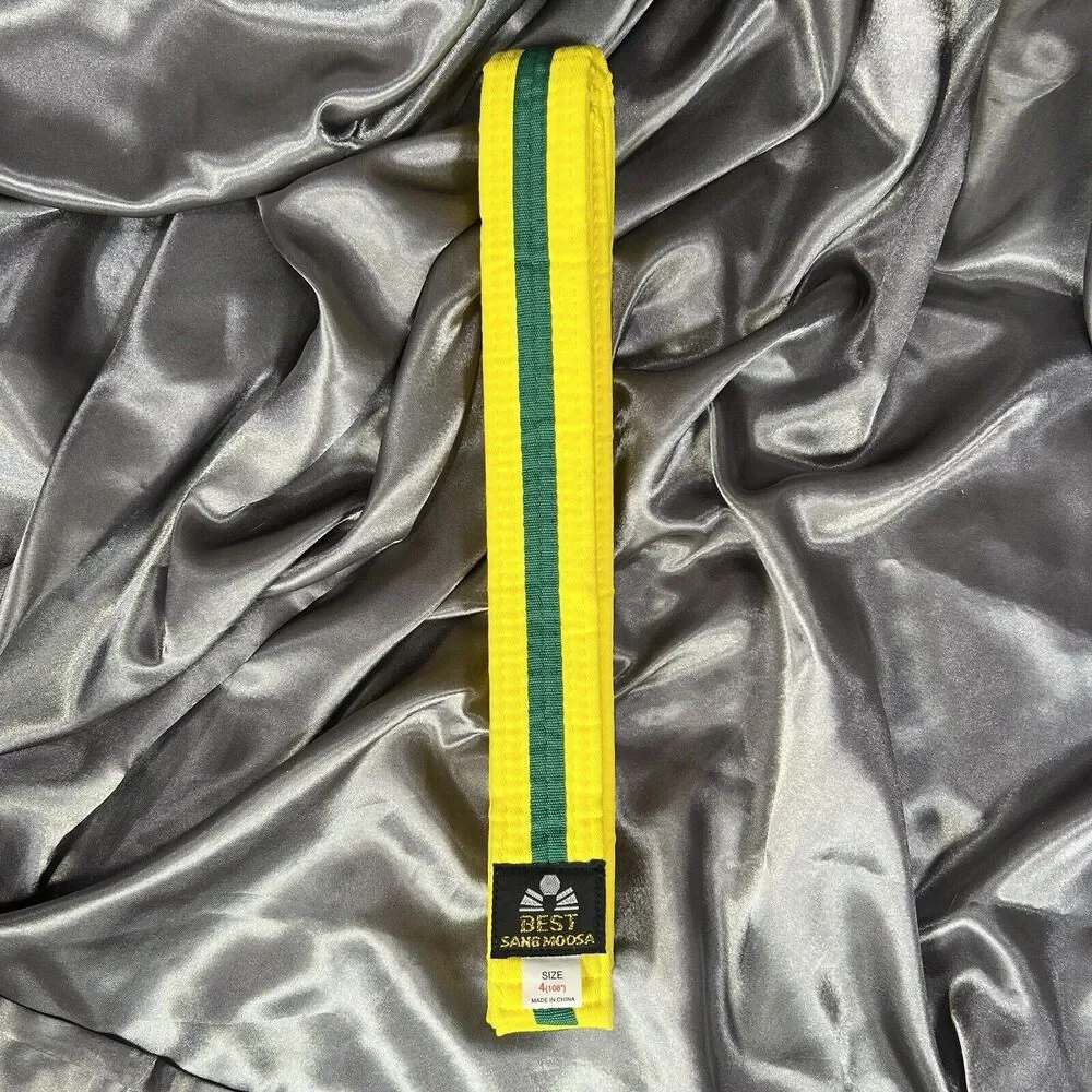 Best Sang Moosa Tae Kwon Do‎ Martial Arts Belt Size 4 Yellow Green Stripe Belt